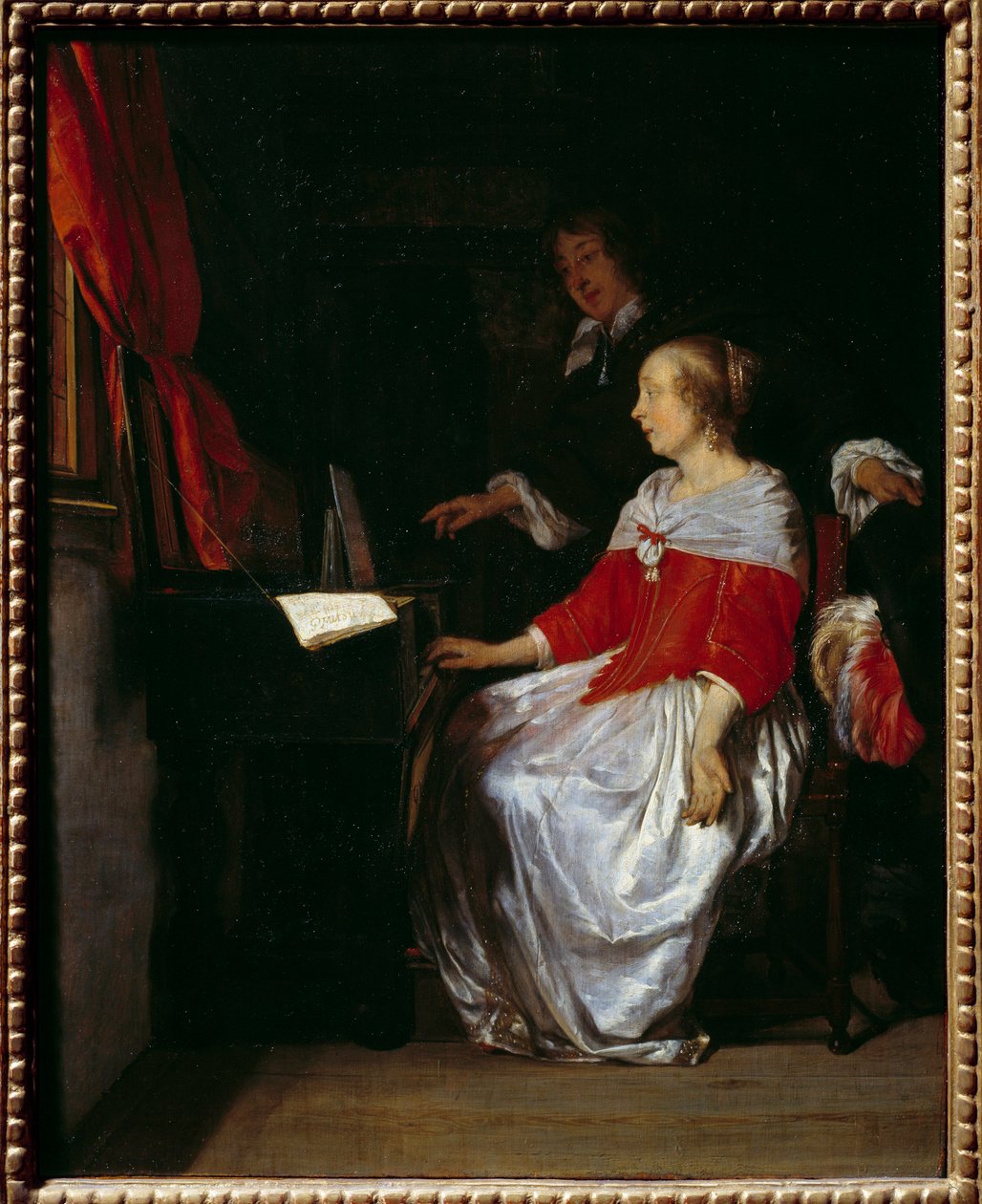 Vorlesung der Jungfrau. Gemälde von Gabriel Metsu (1629-1667) von Gabriel Metsu