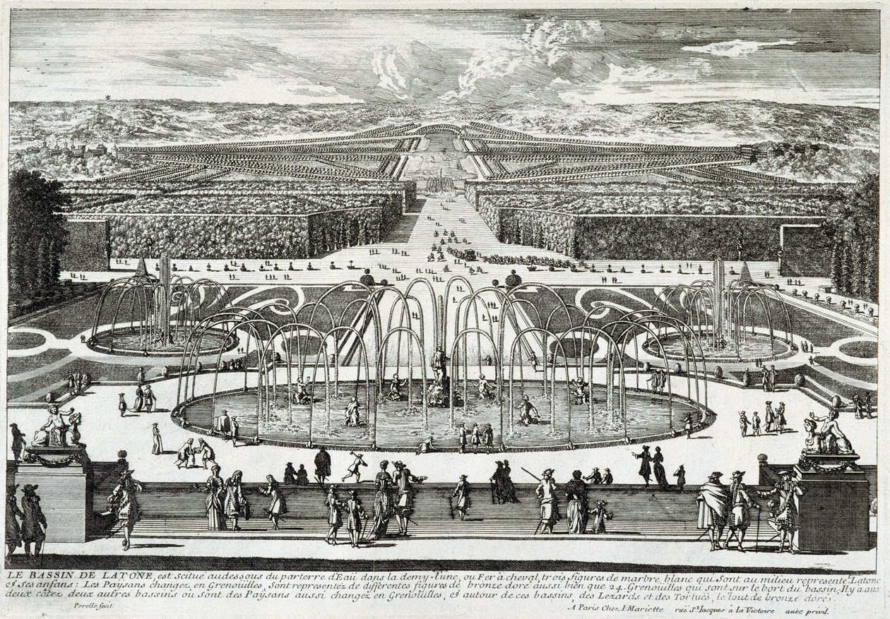 Das Latona-Becken in den Gärten des Schlosses von Versailles - von Perelle, Ende des 17. Jahrhunderts von Gabriel Perelle