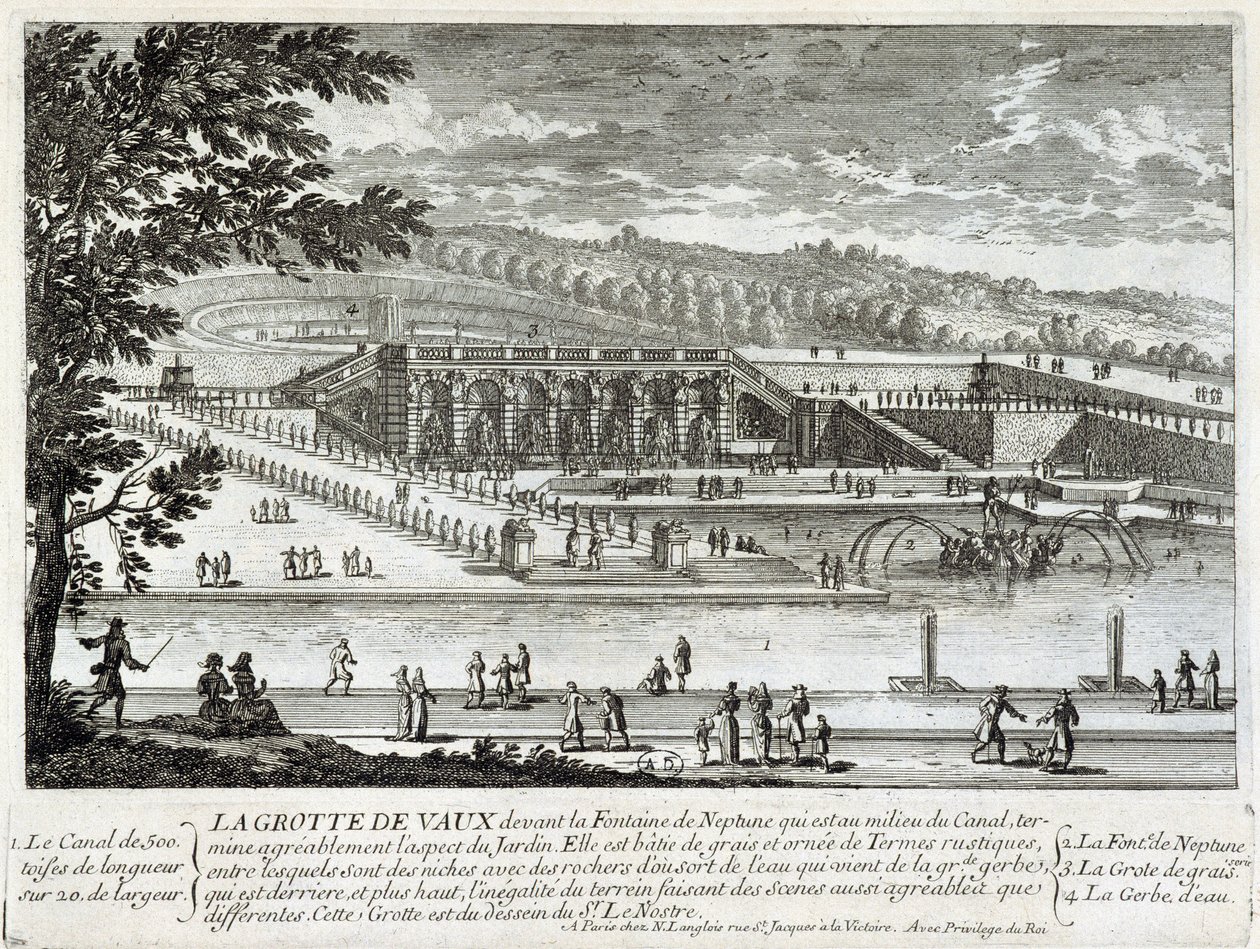 Ansicht der Höhle von Vaux Le Visomte (Vaux-Le-Vicomte) - von Perelle, Ende 17. Jahrhundert von Gabriel Perelle