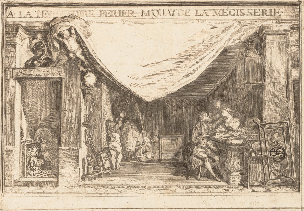 Das Geschäft von M. Périer, Eisenwarenhändler, 1767 von Gabriel de Saint Aubin