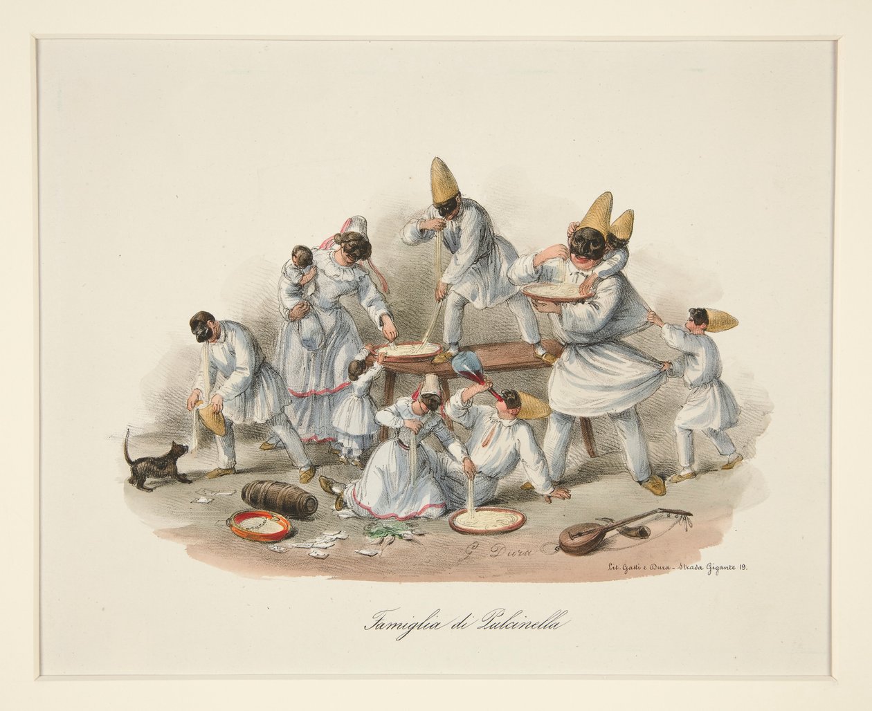 Familie von Pulcinella von Gaetano Dura