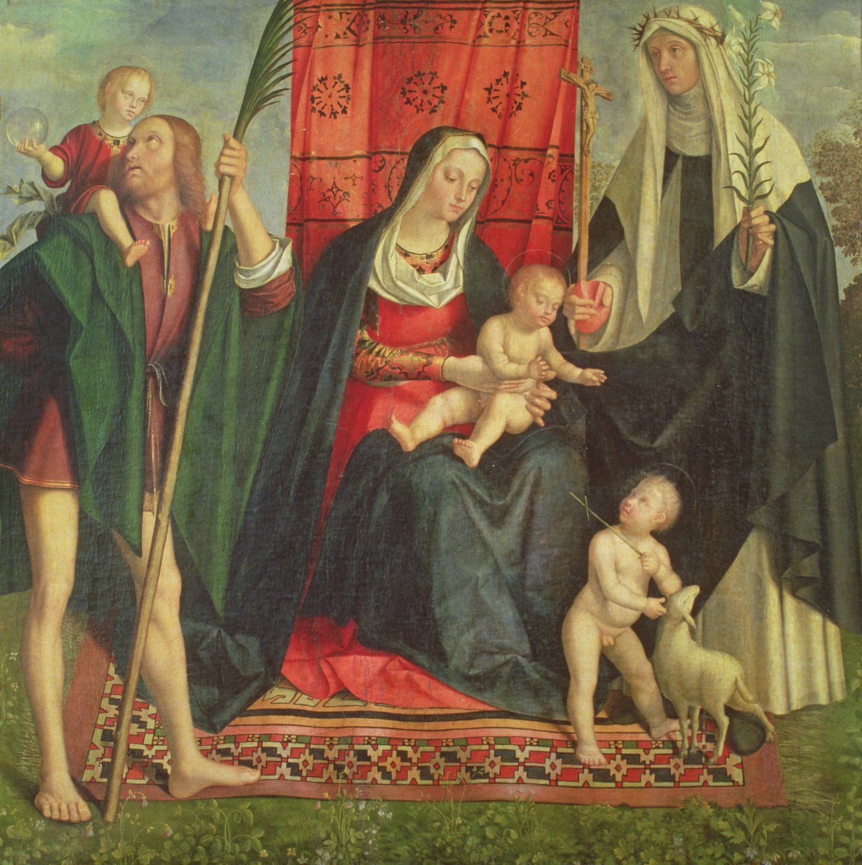 Madonna mit Kind und Heiligen von Galeazzo Campi