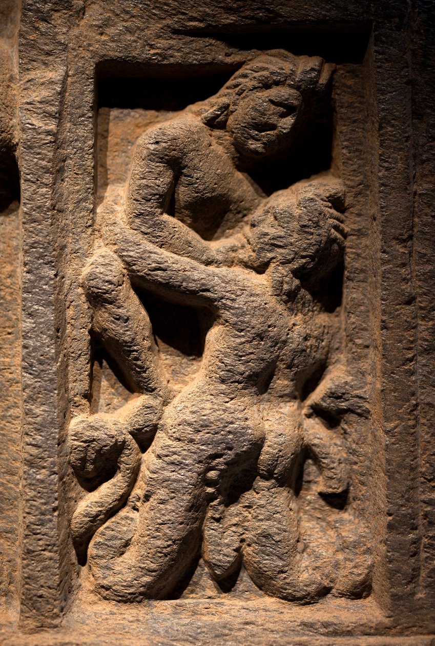Triton. Flachrelief, Kunst von Gandhara (Pakistan), 2.-3. Jahrhundert von Gandhara School