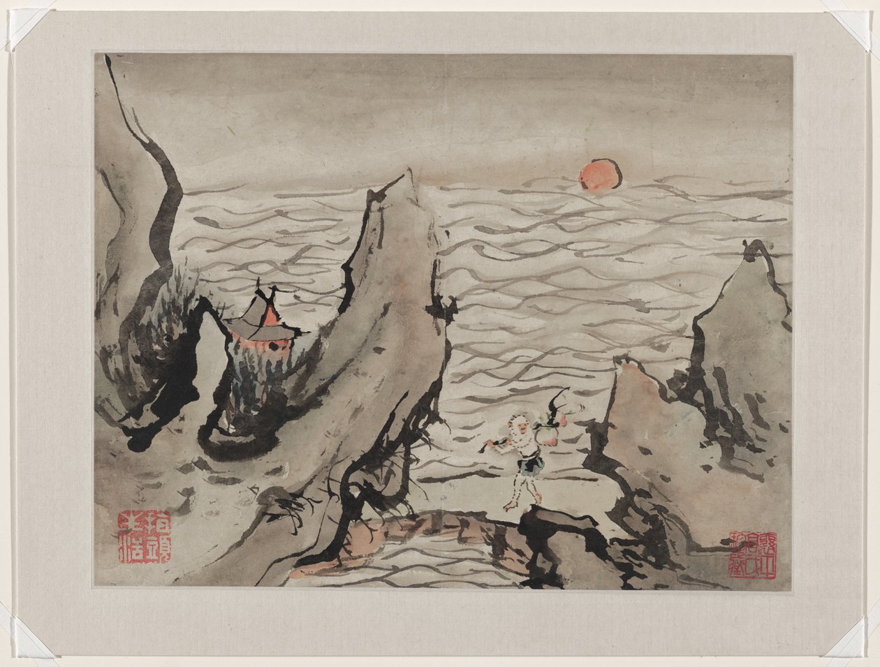 Fingerpainting, aus einem Album von zehn von Gao Qipei