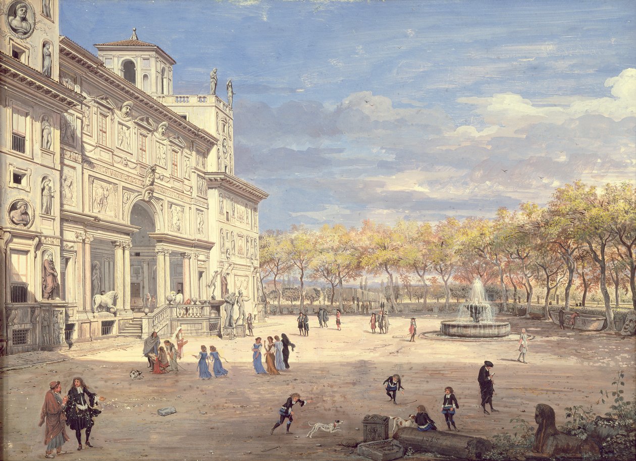 Die Villa Medici, Rom, 1685 von Gaspar van Wittel