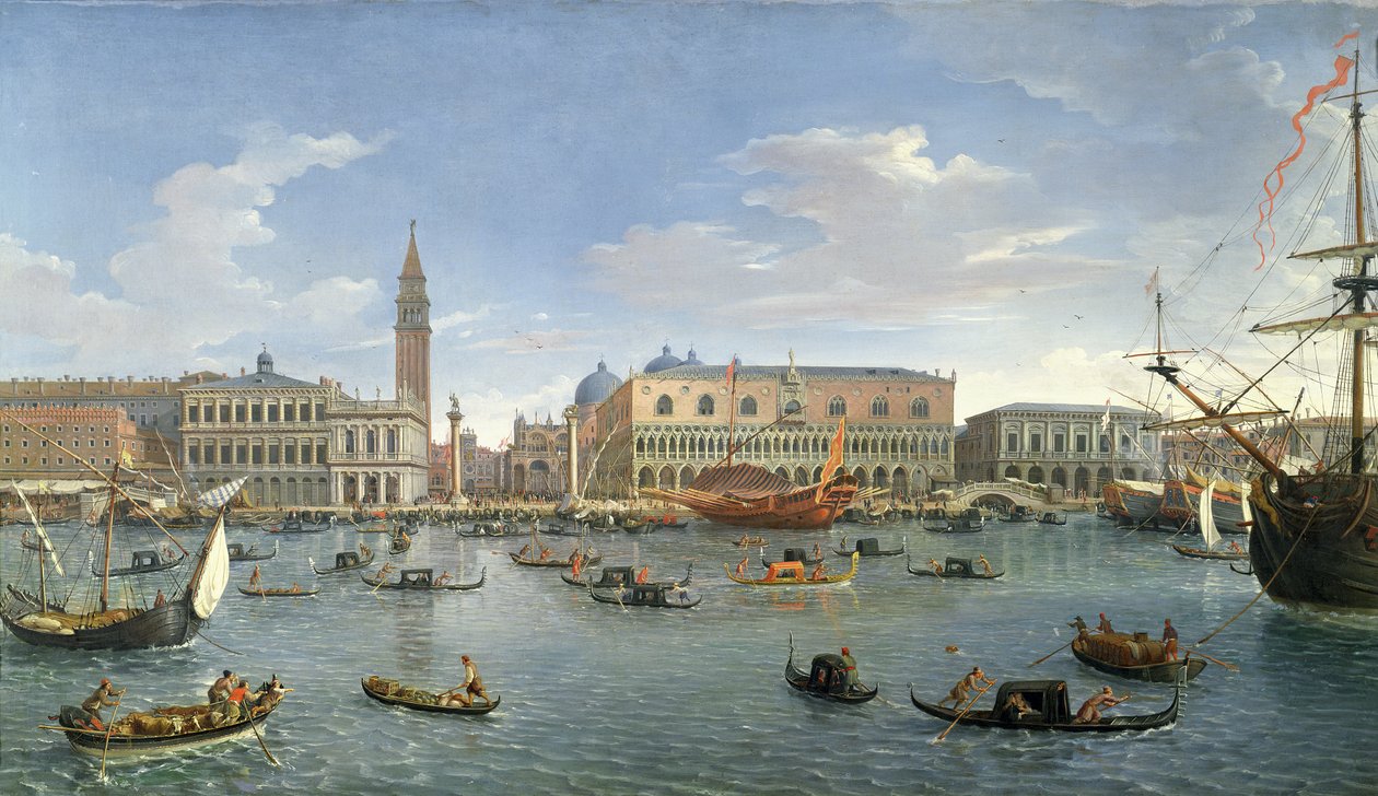 Blick auf Venedig von der Insel San Giorgio, 1697 von Gaspar van Wittel