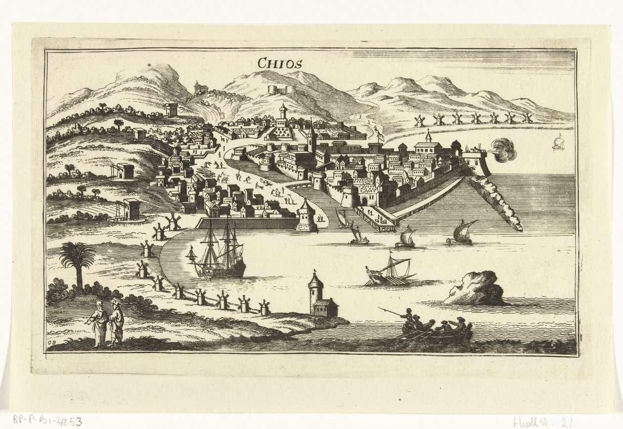 Ansicht von Chios von Gaspar Bouttats