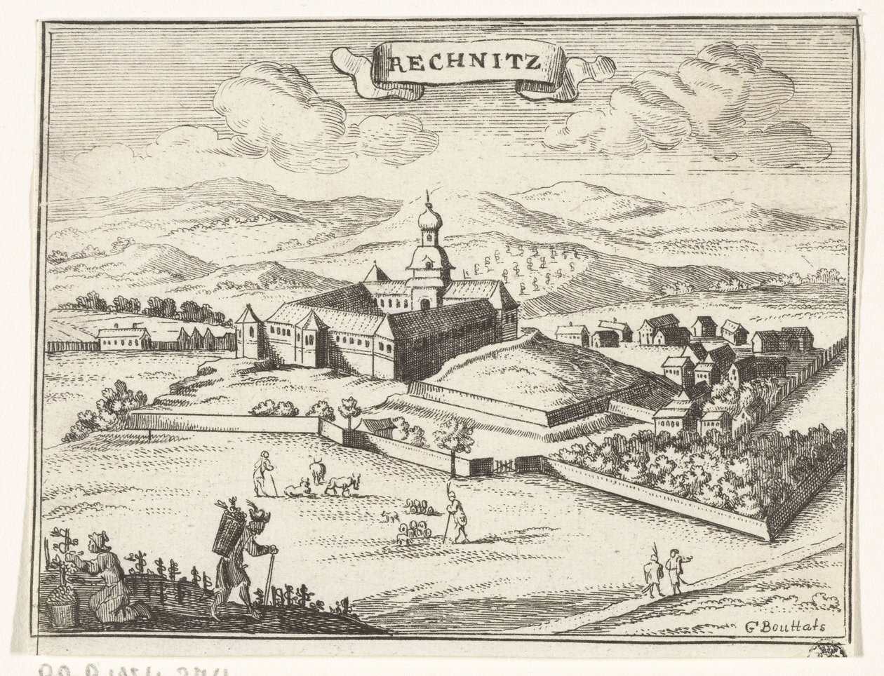 Ansicht von Rechnitz von Gaspar Bouttats