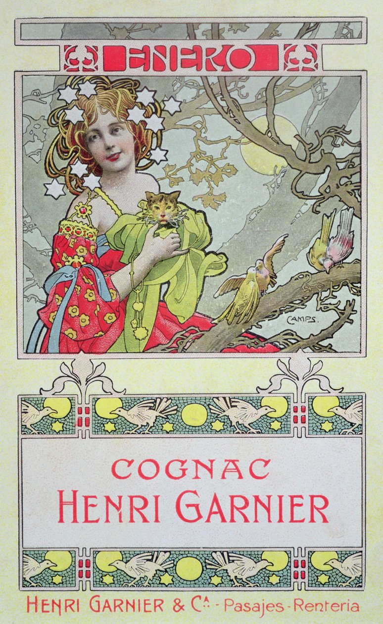 Januar, aus einem Kalender für Henri Garnier & Co. von Gaspar Camps Junyent
