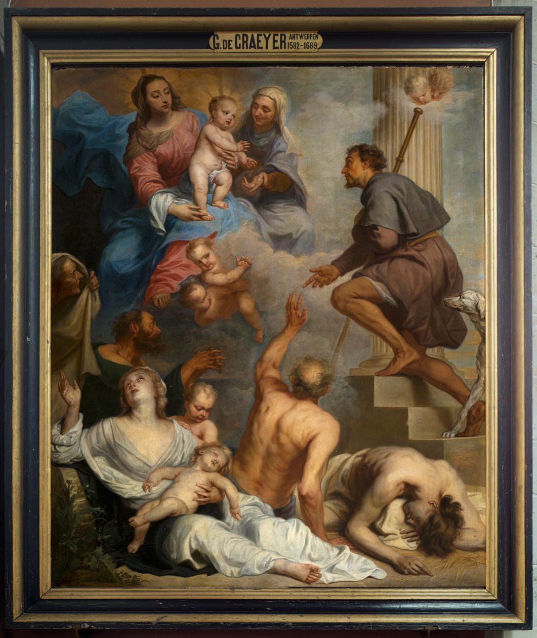Pfarrkirche (Parochiekerk Onze-Lieve-Vrouw). Innenraum. Gemälde. Heiliger Rochus. Gaspar De Crayer von Gaspar De Crayer