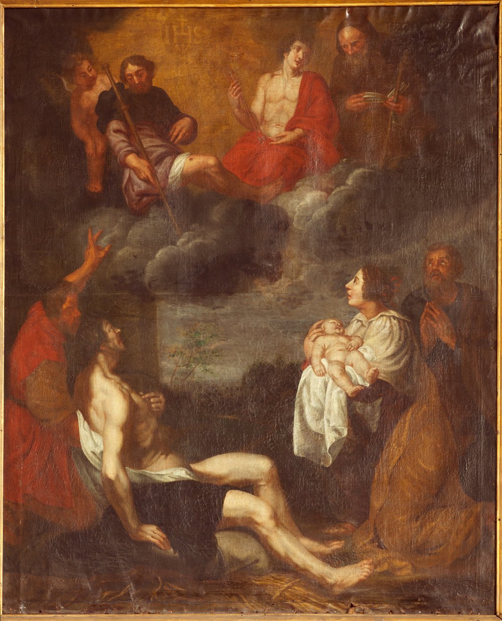 Pfarrkirche (Sint-Pieterskerk). Innenraum. Südschiff. Der Altar. Die Geburt Christi. Zugeschrieben G De Craeyer. 17. Jahrhundert von Gaspar De Crayer