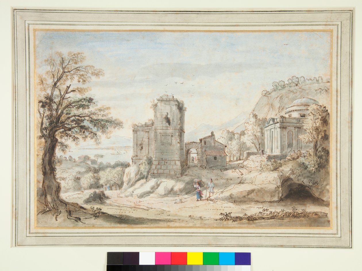 Landschaft mit Ruinen und einem Tempel von Gaspar van Wittel
