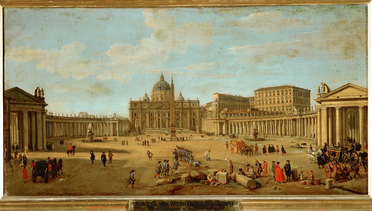 Petersdom in Rom, um 1700-1710 von Gaspar van (1653-1736) Wittel