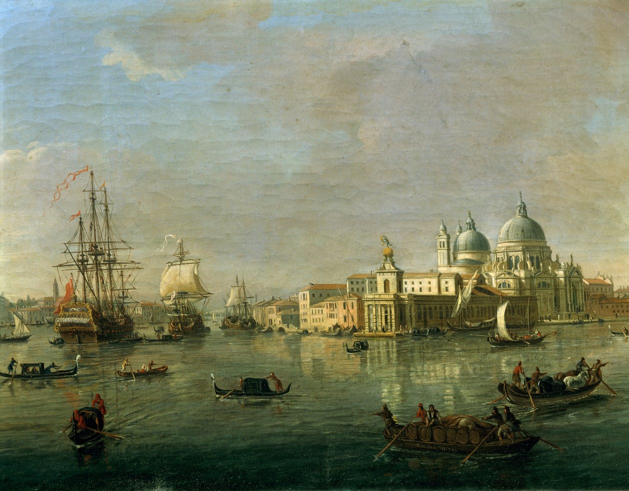 Ansicht von Venedig mit Giudecca und Zollhaus (Detail) von Gaspar van Wittel