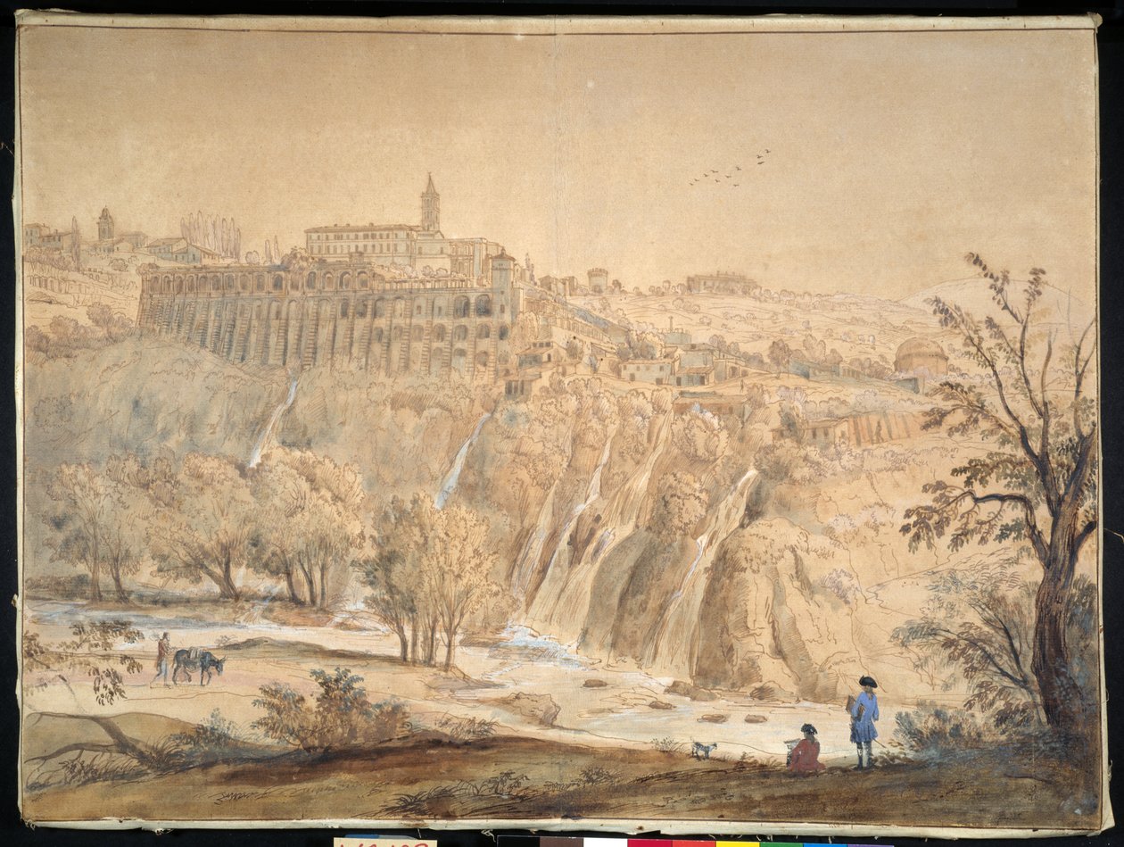 Ansicht des Basilianerklosters in Grottaferrata, Rom von Gaspar van Wittel