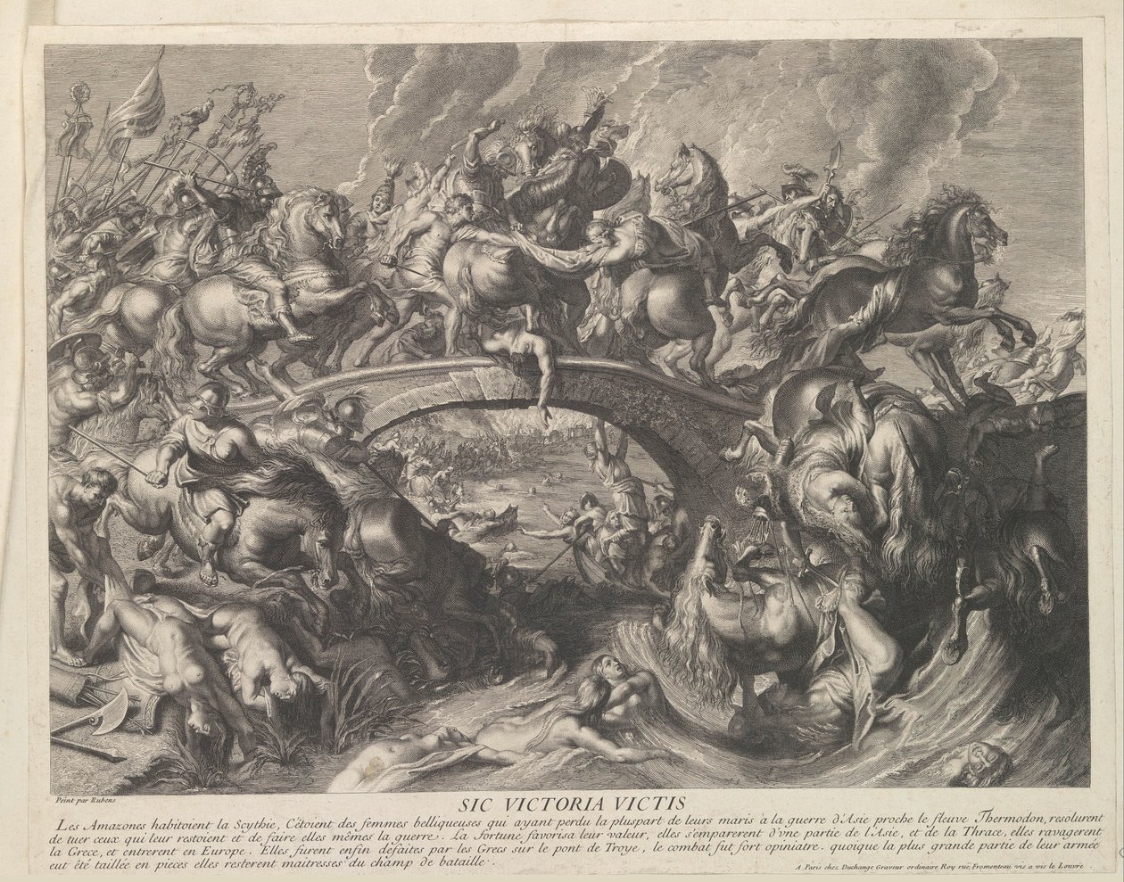 Kampf mit Amazonen von Gaspard Duchange (attributed to)