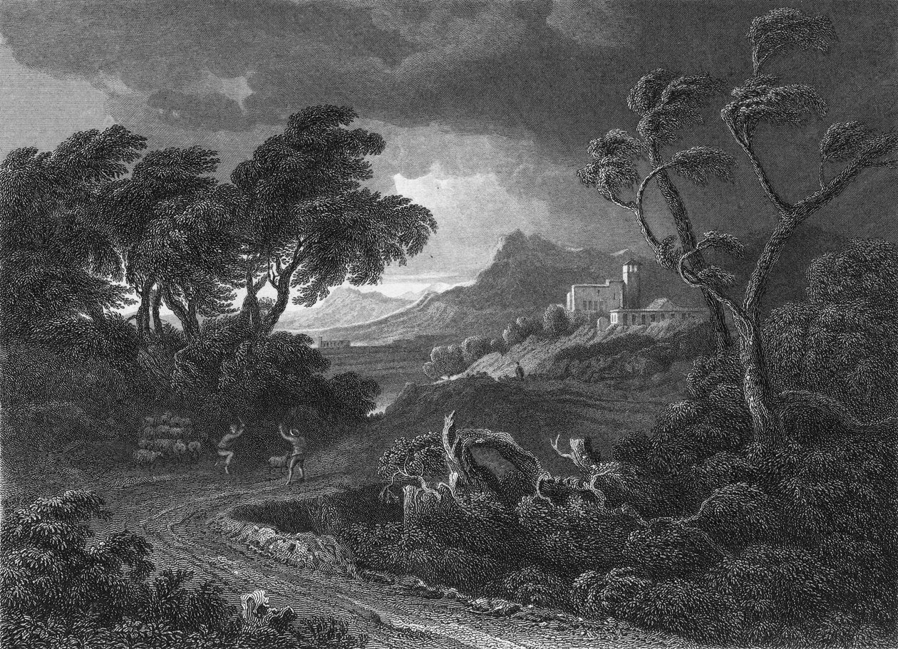 Ein Landsturm von Gaspard Poussin (after) Dughet