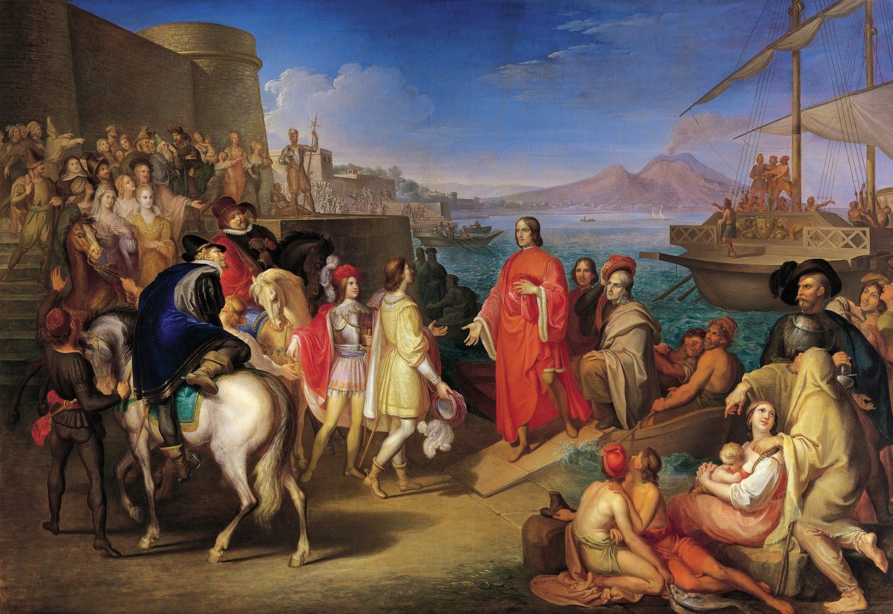 Landung von Lorenzo dem Prächtigen in Neapel von Gaspero Martellini