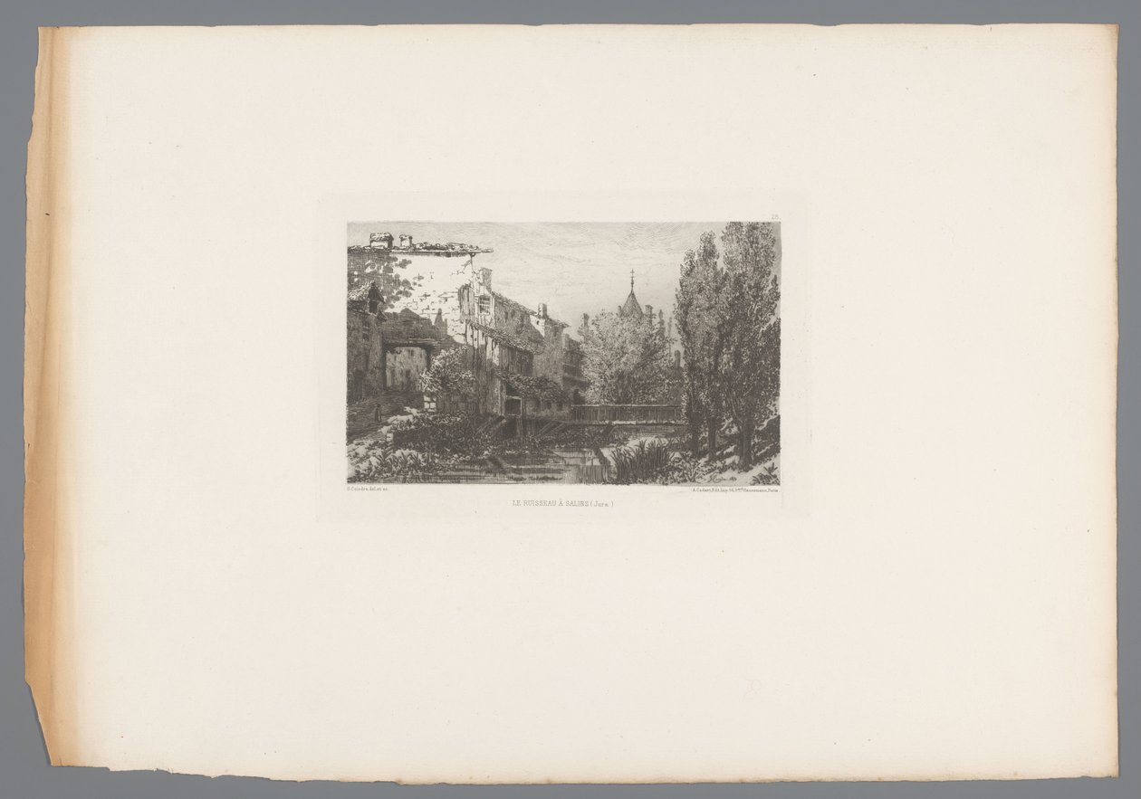 Ansicht eines Baches bei Salins von Gaston Coindre