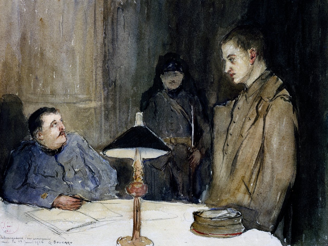 Verhör eines deutschen Gefangenen von Gaston Hippolyte Boucart