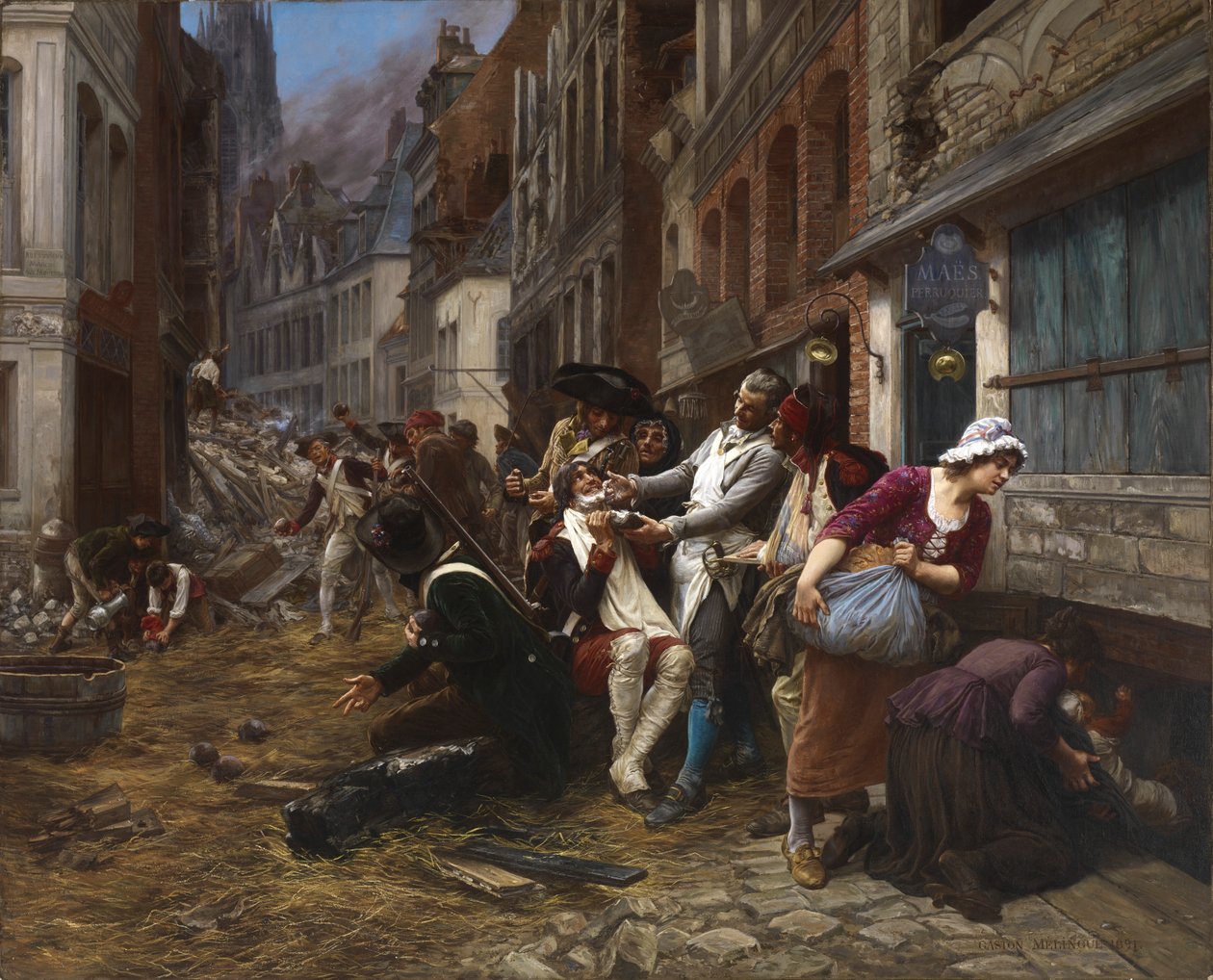 Episode der Belagerung von Lille, 1792 von Gaston Theodore Melingue