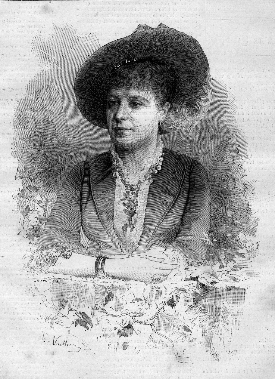 Porträt von Rosita Mauri (1849-1923), spanische klassische Tänzerin. Gravur von Vuillier in „Le Monde Illustré“ Nr. 1237 vom 11. Dezember 1880 von Gaston Vuillier