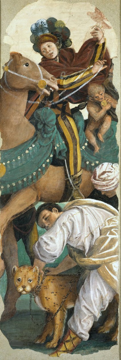 Die Anbetung der Könige (rechter Flügel), 1541-1542 von Gaudenzio Ferrari