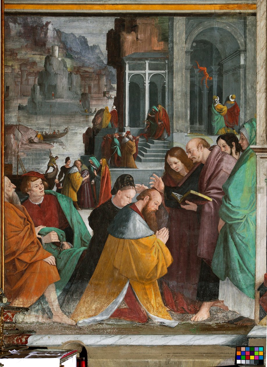 Die Taufe der Prinzen von Marseille in Rom von Gaudenzio Ferrari