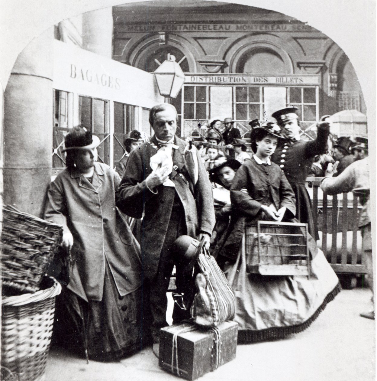 Die Abfahrt des Zuges, 1868 (stereoskopisches Daguerreotyp) von Gaudin Freres