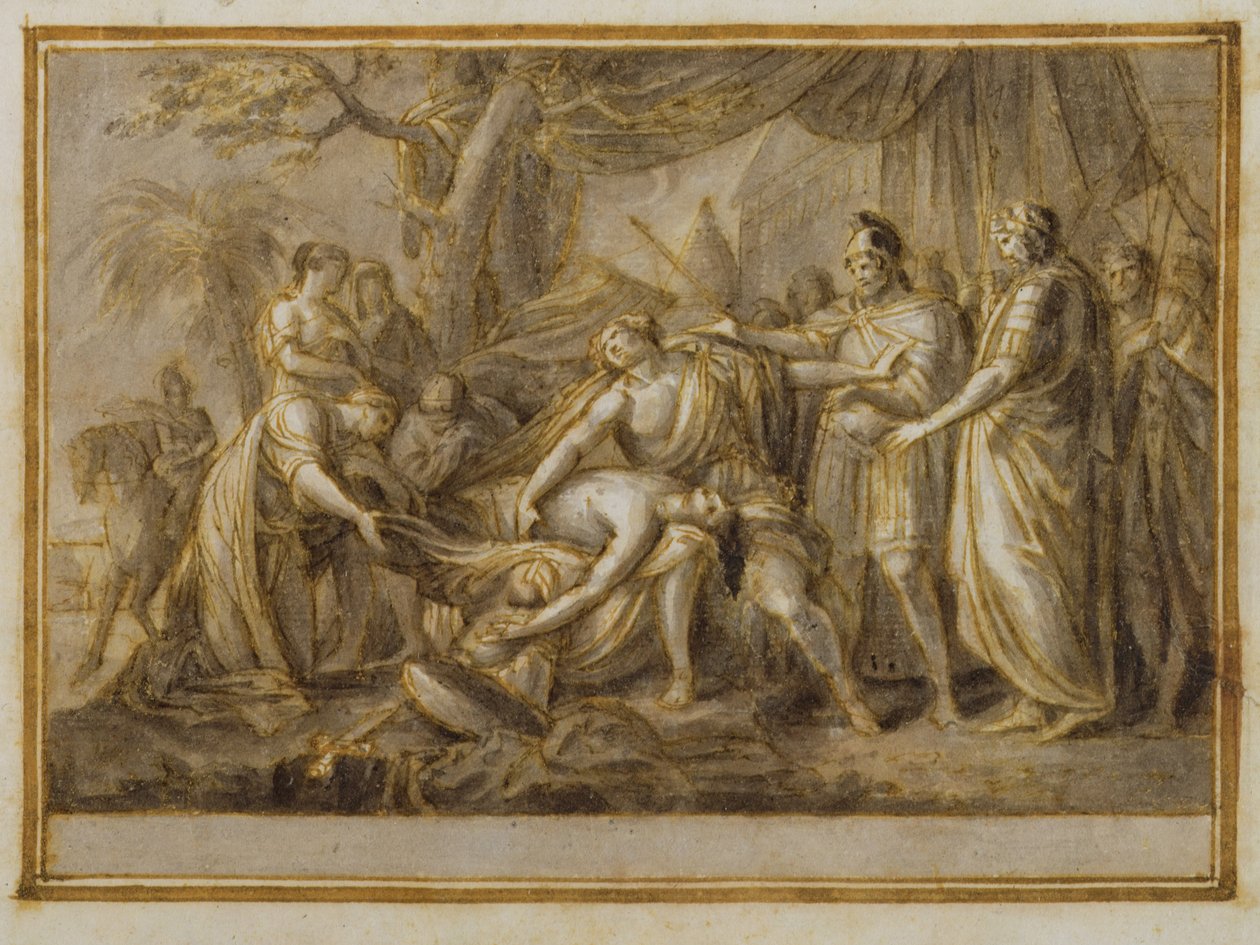 Achilles beklagt den Tod von Patroklos, 1760-63 von Gavin Hamilton