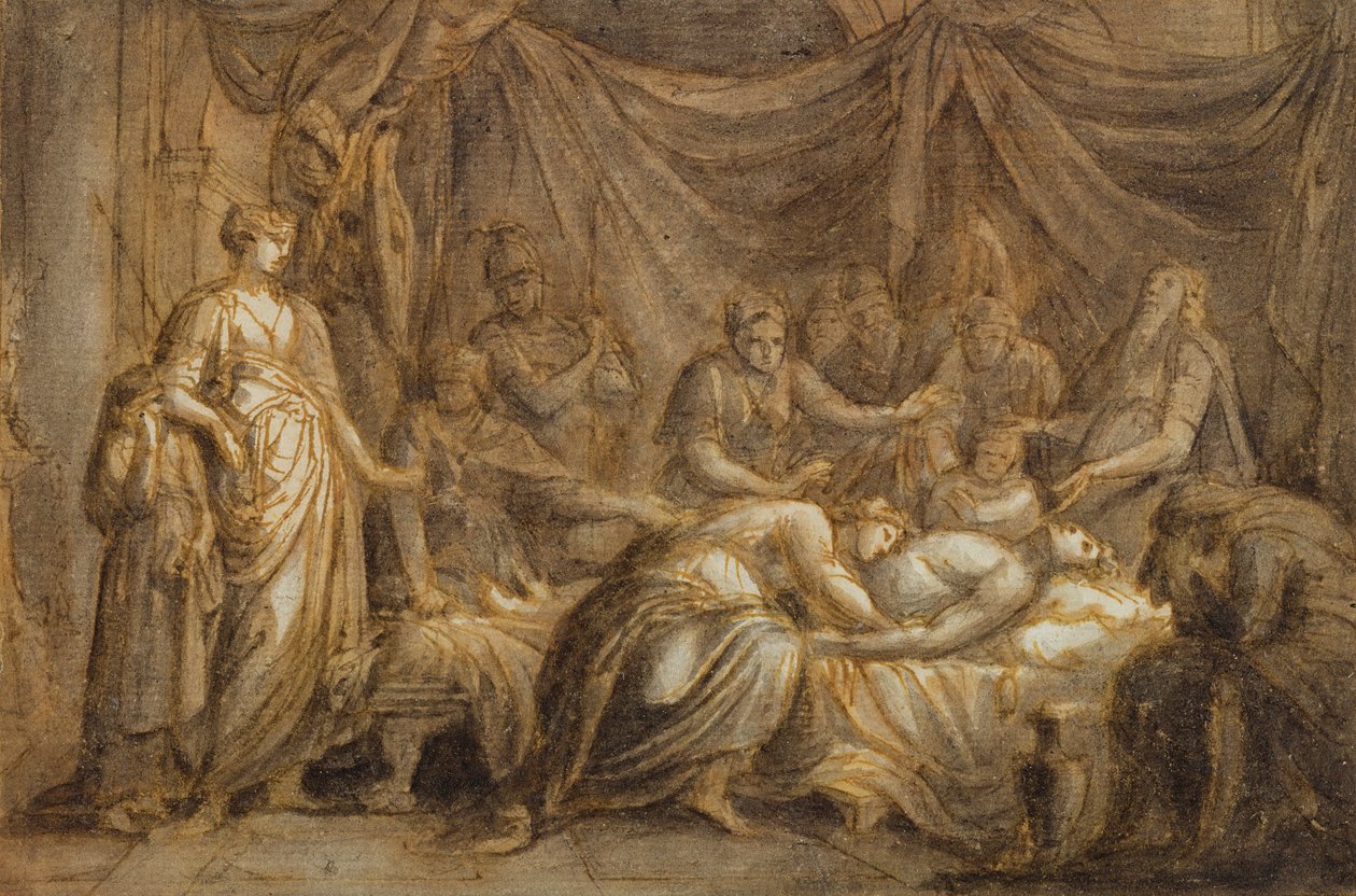 Andromache trauert um den Tod von Hector, 1760-63 von Gavin Hamilton