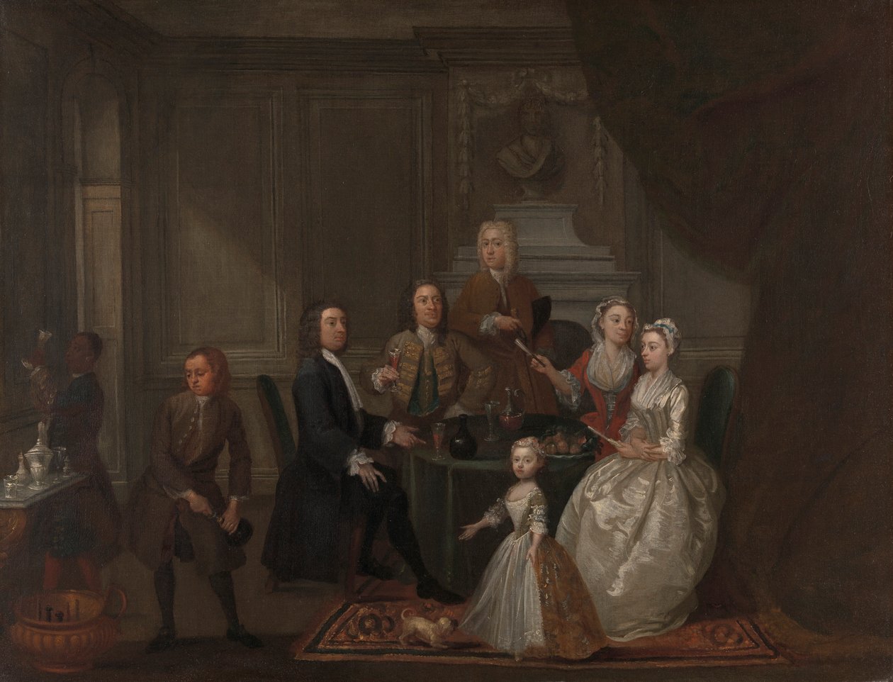 Gruppenporträt, wahrscheinlich der Familie Raikes von Gawen Hamilton