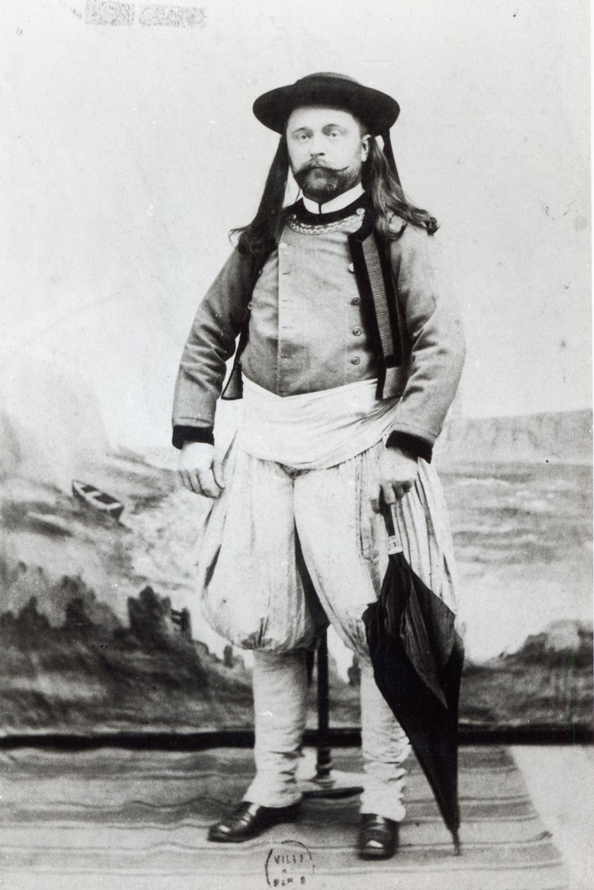 Émile Zola (1840-1902), fotografiert in Quimper von Genot