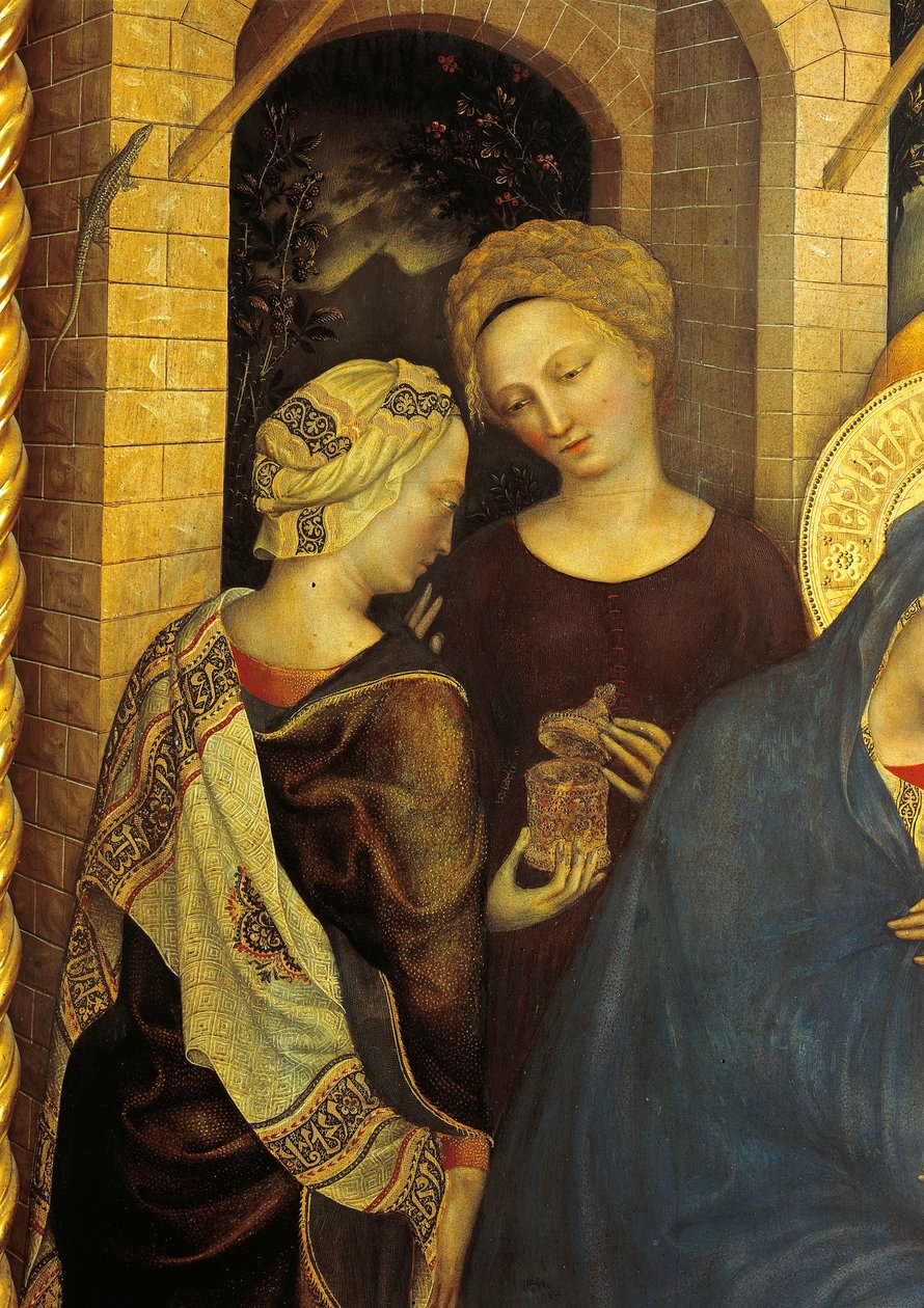 Anbetung der Heiligen Drei Könige (Detail) von Gentile da Fabriano