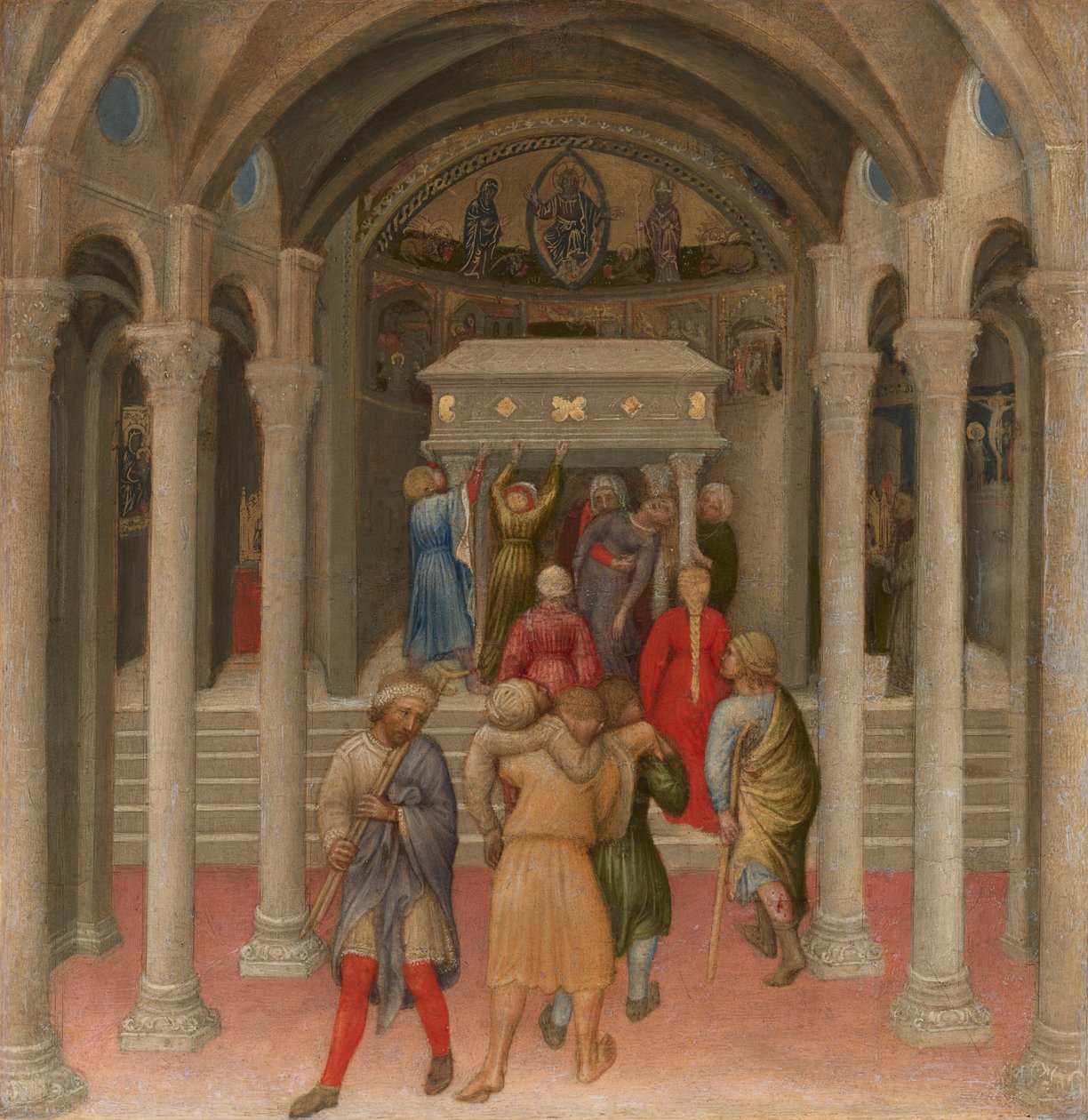 Die Geheilten am Grab des Heiligen Nikolaus von Gentile da Fabriano