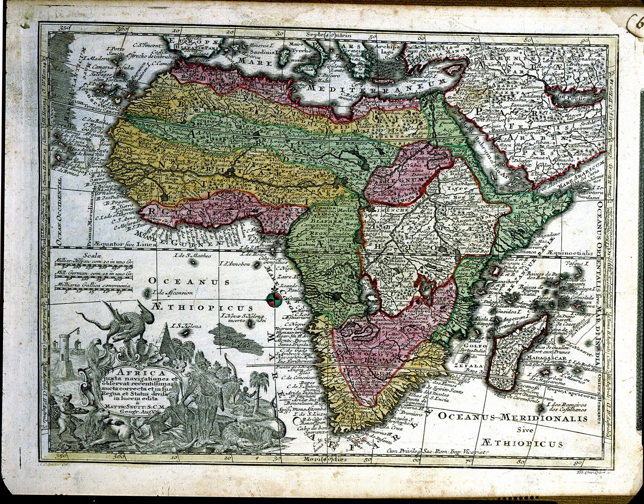 Karte von Afrika, aus 