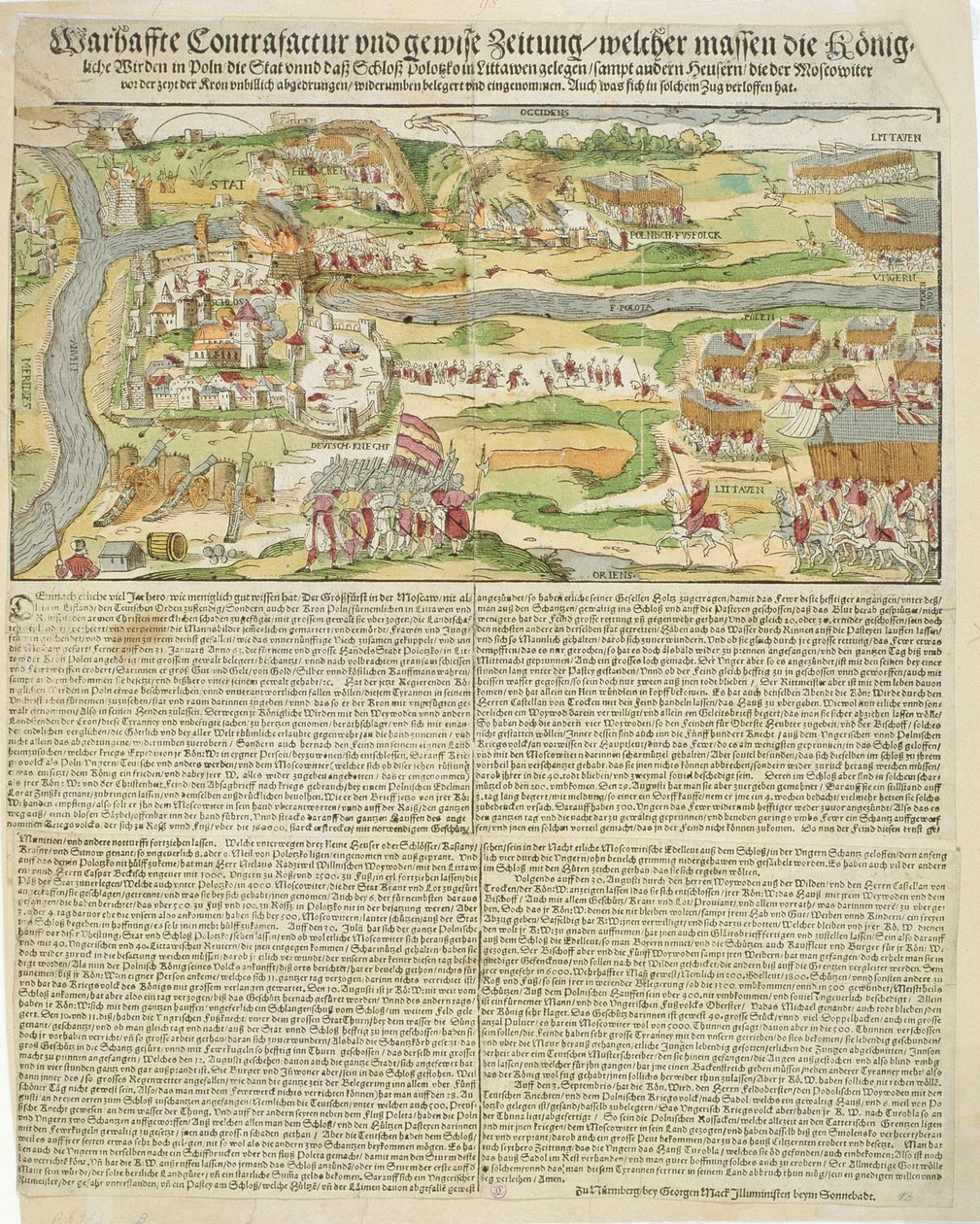 Ansicht der Belagerung von Polotsk durch Stephan Báthory (1533-86) im Jahr 1579 von Georg the elder Mack