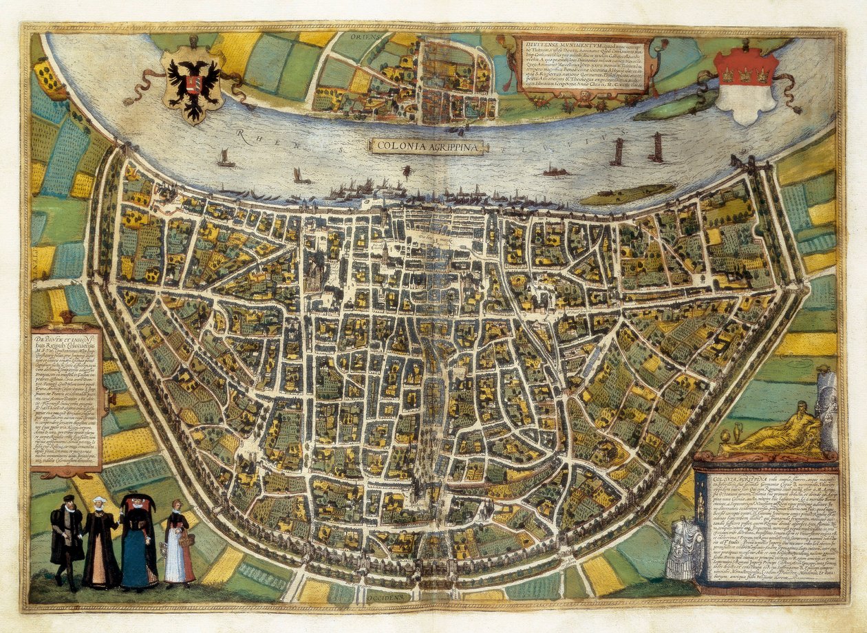 Plan der Stadt Burgos in Spanien von Georg Braun