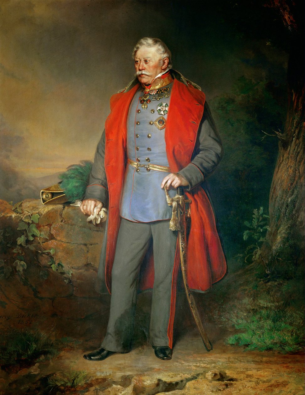 Feldmarschall Josef Graf Radetzky, Oberbefehlshaber während der Feldzüge gegen Italien von Georg Decker