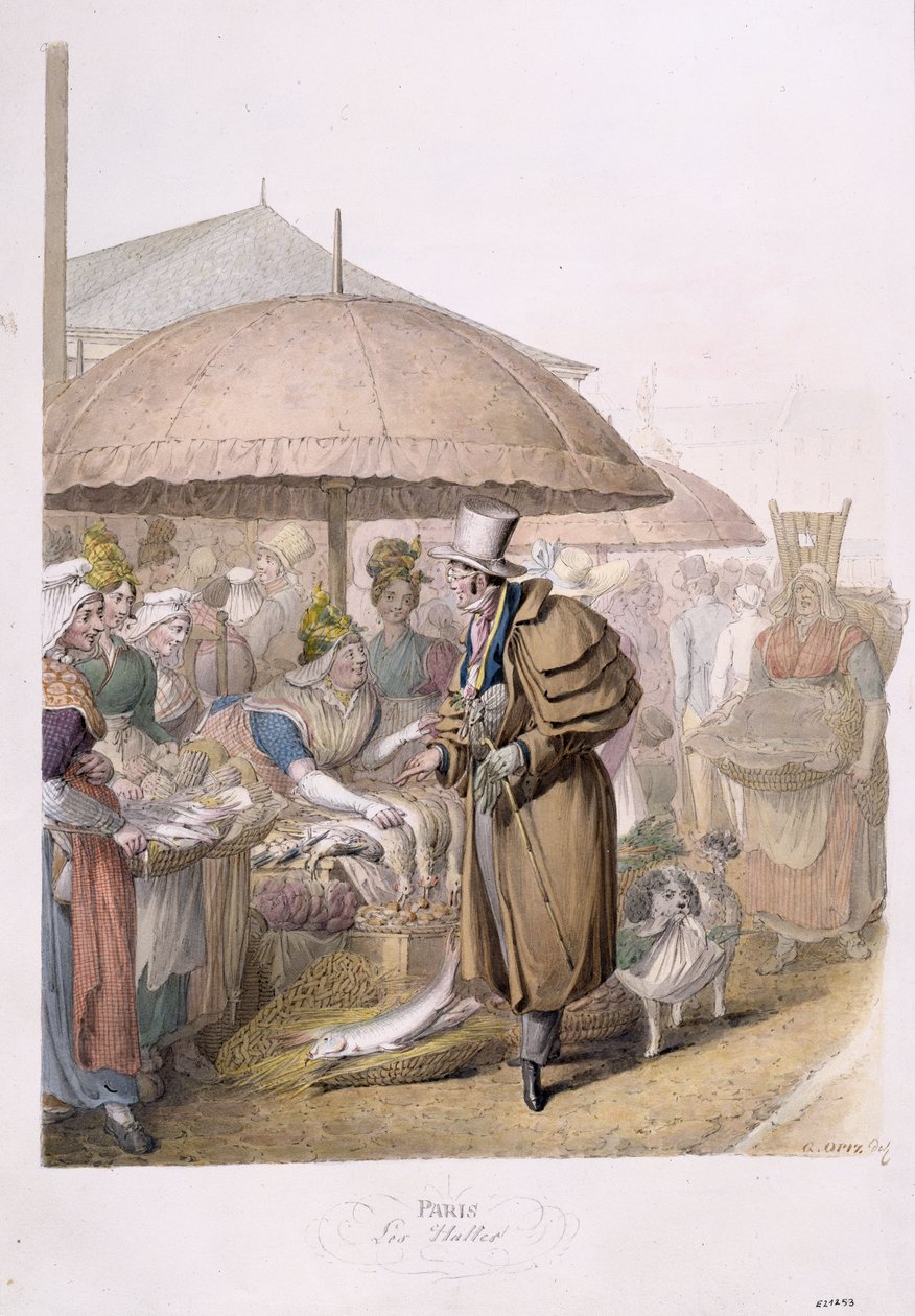 Die Märkte in Les Halles, 1831 von Georg Emanuel Opitz