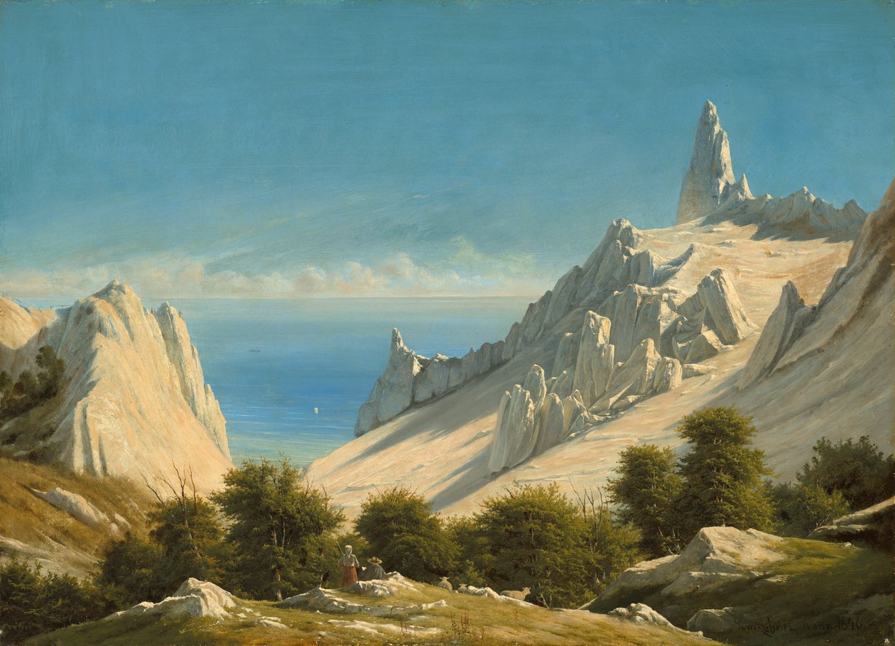 Ansicht von Sommerspiret, die Klippen von Møn von Georg Emil Libert