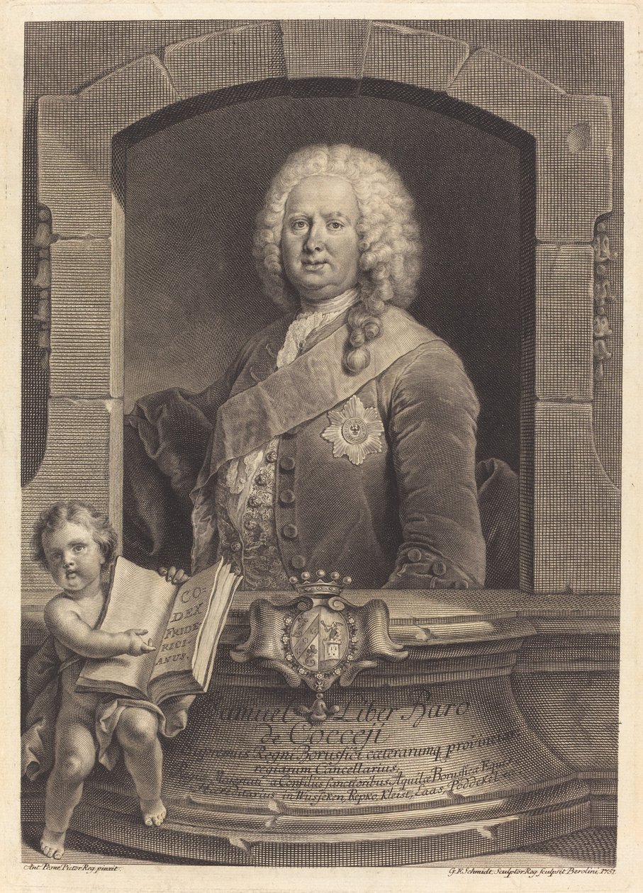 Samuel Liber Baro de Cocceji von Georg Friedrich Schmidt after Jean Pesne