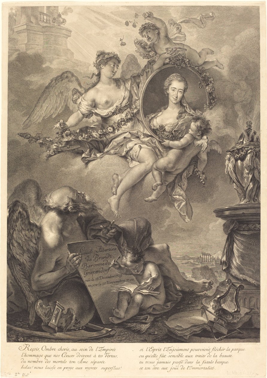 Louise Albertine de Brandt, Baronin von Grapendorf von Georg Friedrich Schmidt, after Pierre Le Sueur