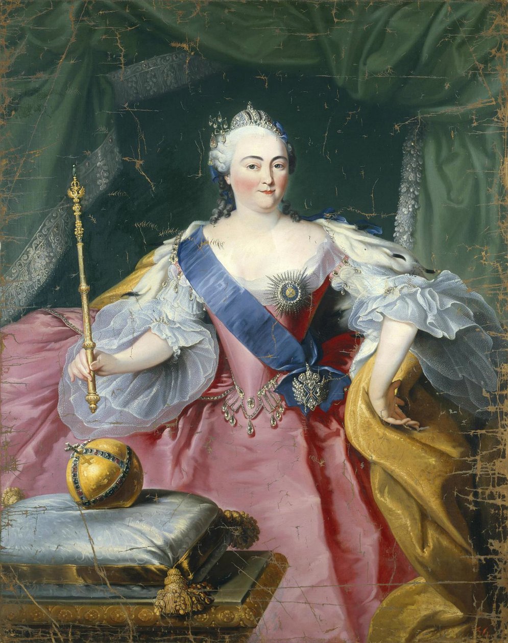 Porträt von Kaiserin Elisabeth 1709-1762, 1750er von Georg Kaspar von Prenner