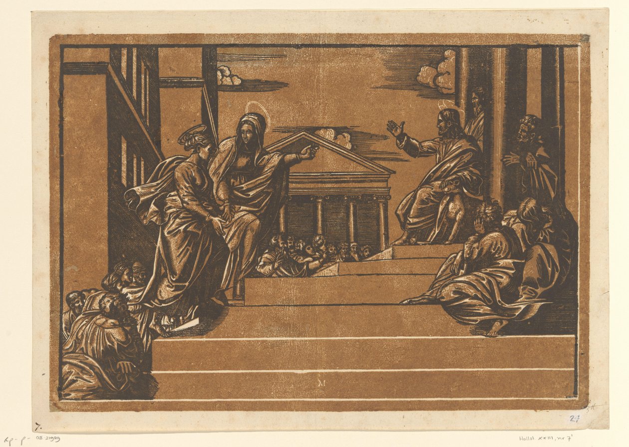 Marta führt Maria Magdalena zum Tempel von Georg Matheus