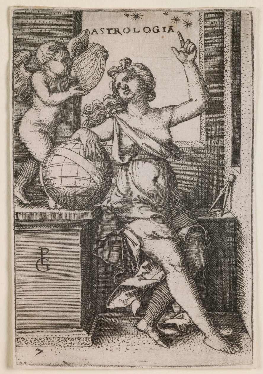 Astrologie, aus der Serie "Die freien Künste", ca. 1541 von Georg Pencz