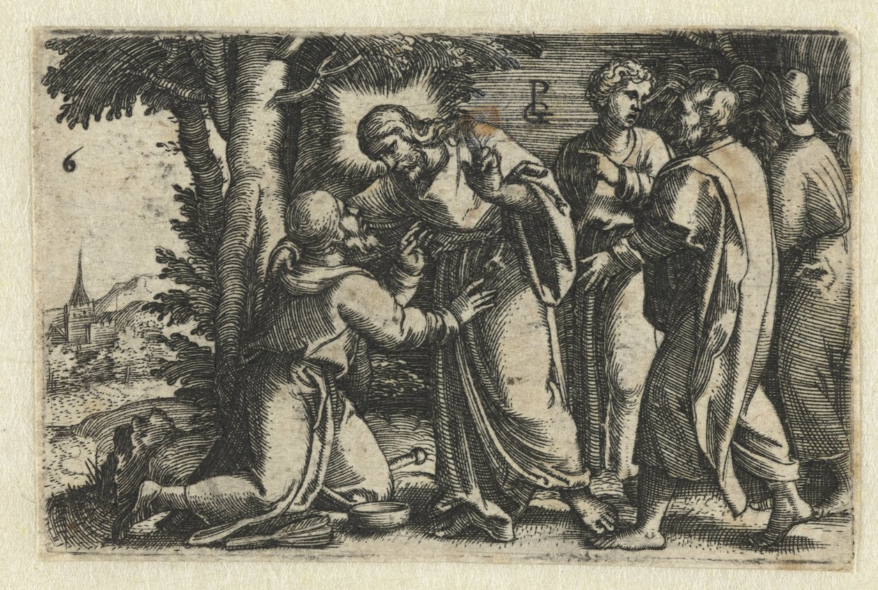 Christus heilt einen Aussätzigen (Leben Christi) von Georg Pencz