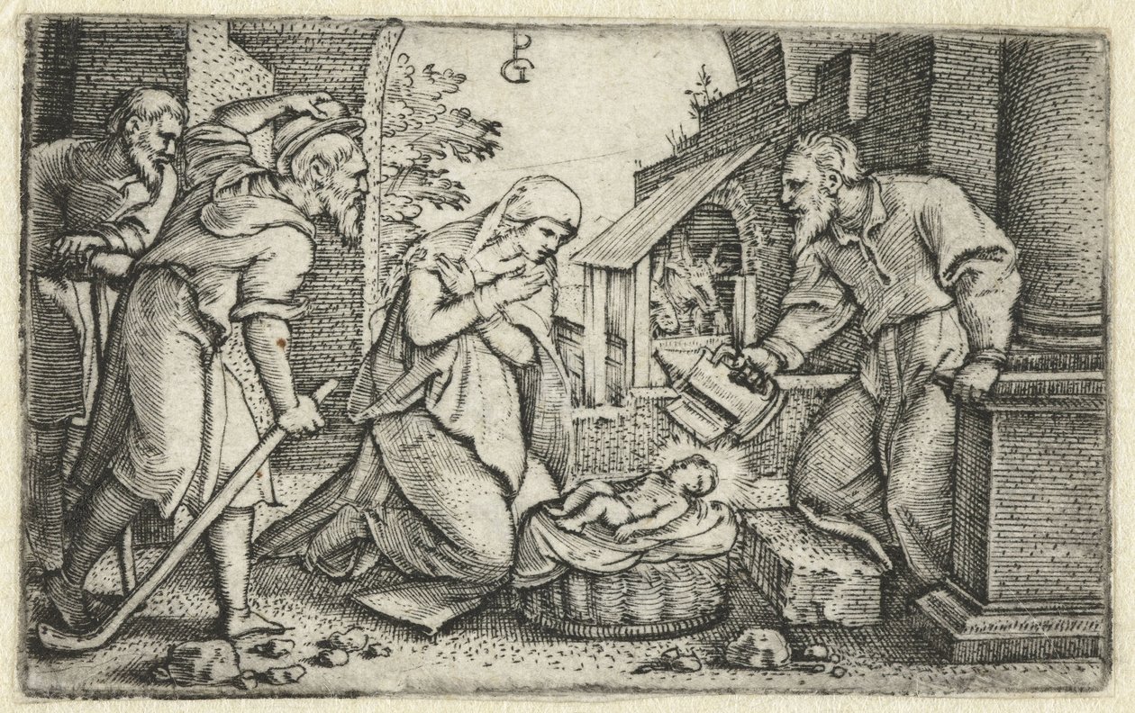 Geburt Christi und Anbetung der Hirten von Georg Pencz