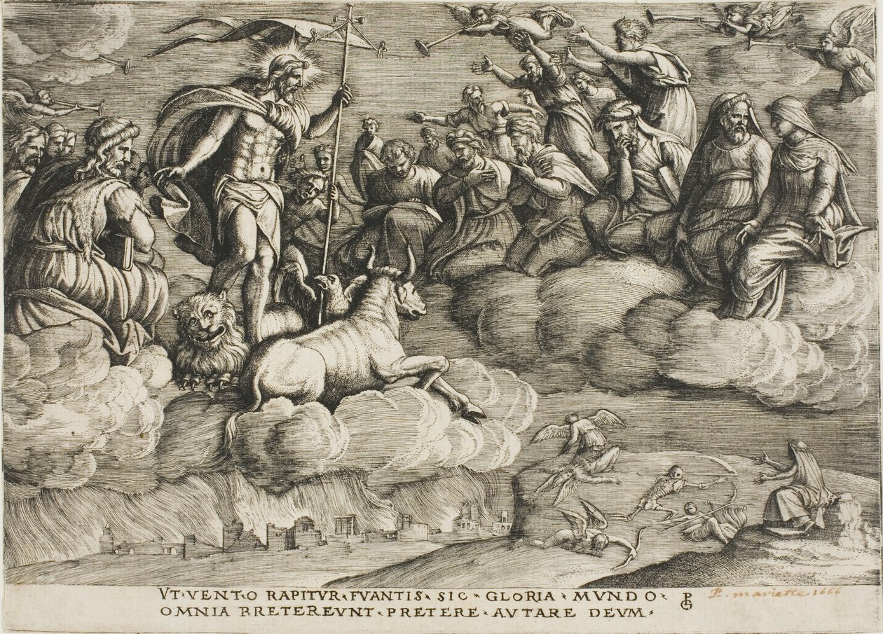 Der Triumph der Ewigkeit, Tafel sechs aus Die Triumphe von Petrarca von Georg Pencz