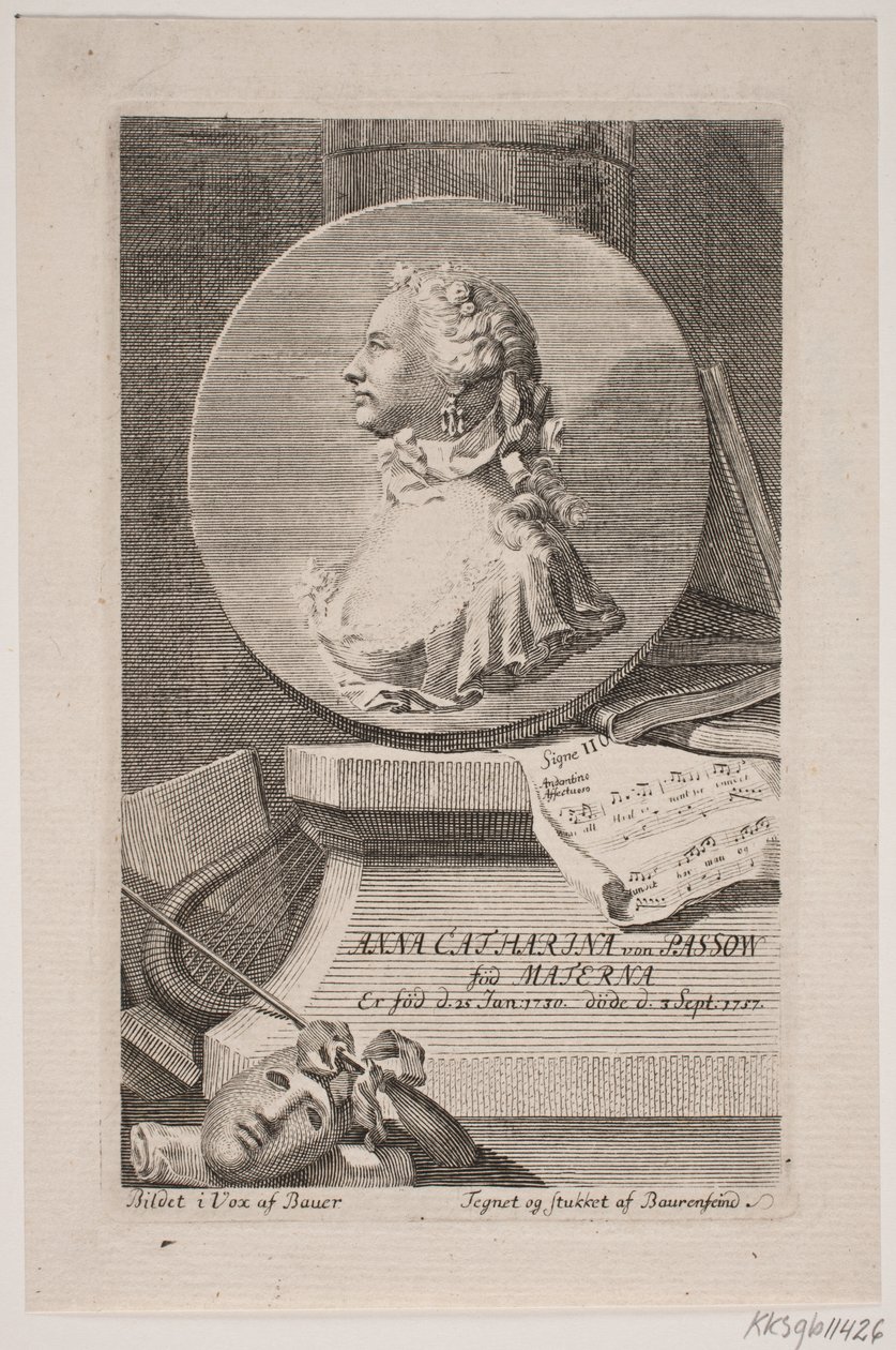 Die Schauspielerin Anna Catharina von Passow von Georg Vilhelm Baurenfeind
